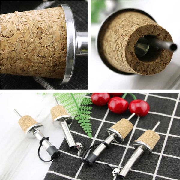 

red wine wooden oil cork pourer champagne beer bottle ser plug wine-tasting tools pourers wedding birthday party supplies