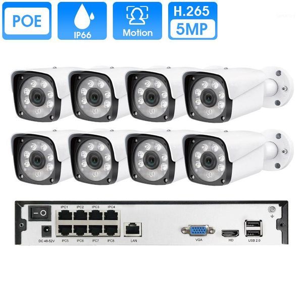 

5mp poe 8ch video surveillance kit 16ch nvr motion alarm outdoor ip camera poe h.265 nvr 8ch security camera system 5.0mp hdd1