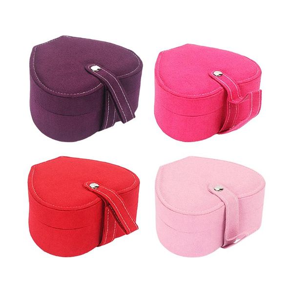 

jewelry pouches, bags durable storage box with mirror jewellery organiser gift for women girl, Pink;blue