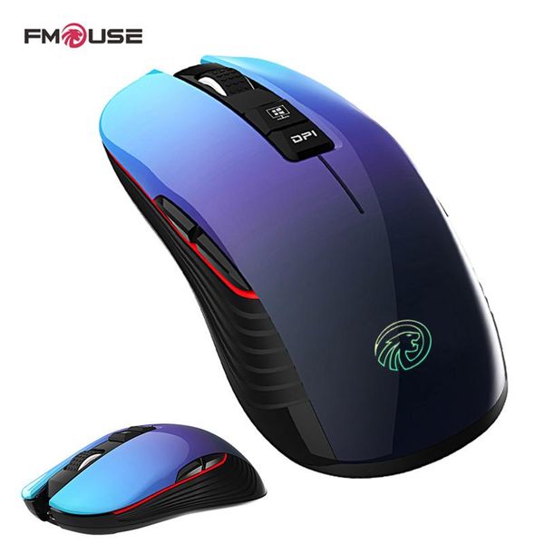 

mice rechageable mouse 2.4g wireless mute ergonomic 3600dpi colorful breathing light for gaming office lappc and mac