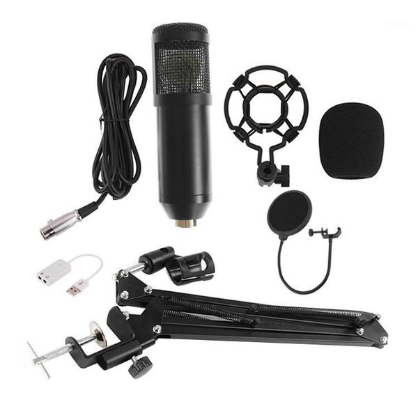 

microphones bm-800 microphone set, 360° universal deskbedside cantilever bracket condenser anchor live karaoke set1