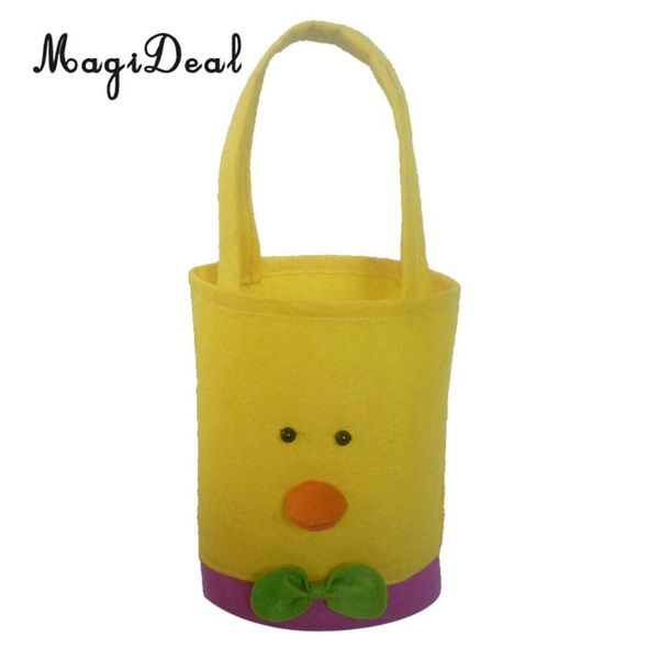 

cute yellow chick designed non-woven fabric tote bag easter gift bag egg baskets