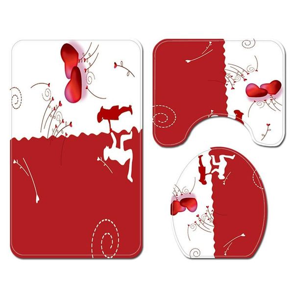 

bath mats bathroom shower set mat 3 piece rug soft toilet lid cover