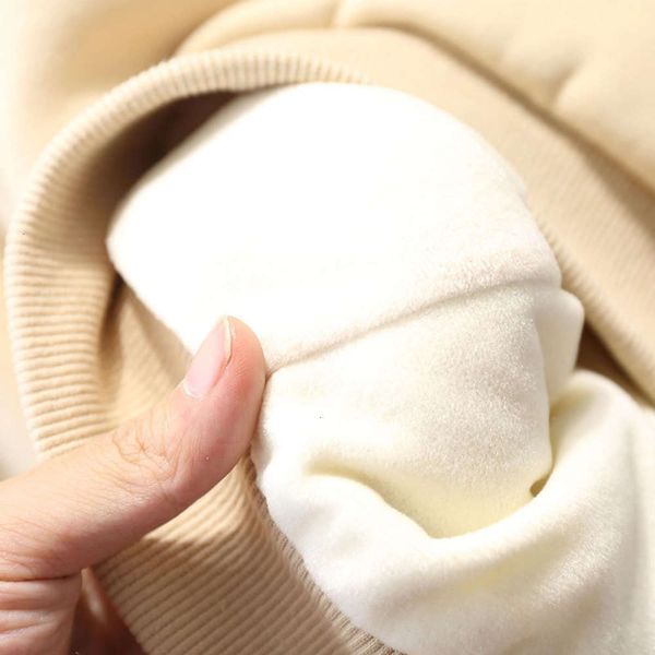 

sweater wear autumn and winter plush 2020 new children's thickened base coat wtern sle hooded casual fashion zp9a, Black