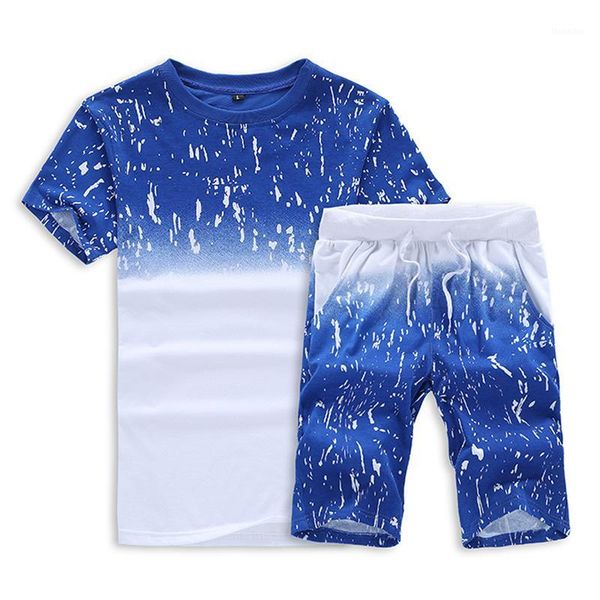 

men's tracksuits 2021 fashion tracksuit men casual summer t-shirt+shorts men's setÂ fitness sportswear 2pcs sportsuits beachwear 5x, Gray