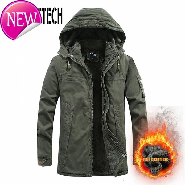 

winter jacket men parkas 2020 new casual warm men parka coat military windproof hooded jackets windbreaker men coats, Black
