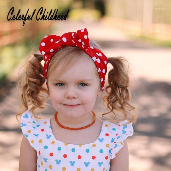 

hair accessories adorable polka dot bowknot elastic head bands for baby girls headband children set birthday gift1, Slivery;white