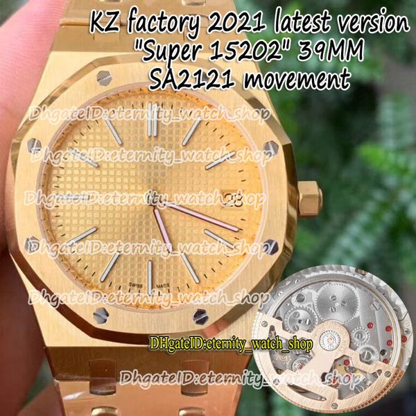 

evernity kzf 2021 super quality 39 мм cal.2121 sa2121 автоматическая золотая текстура для текстуры 15202 мужские часы золотой сталь чехол бр, Slivery;brown