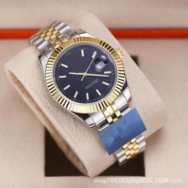 

luxury casual fine steel mechanical movement mens watch luminous scale calendar display five beads steel belt single folding buckle fashion, Slivery;brown