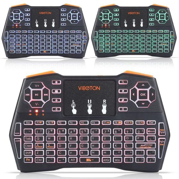 

wireless keyboard fashion magnetic gaming 2.4g anti-slip multifunctional touchpad low battery reminding air mouse led backlight1
