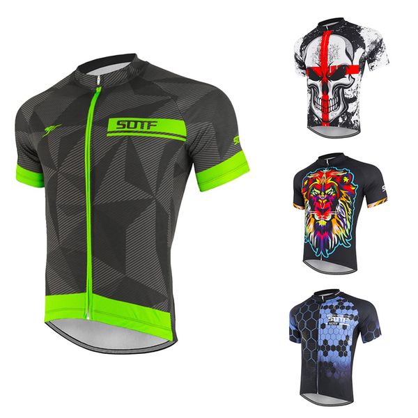 

geometric lines breathable bicycle wear shirts summer retro cycling jersey maillot short sleeve road bike clothing men sotf, White;black
