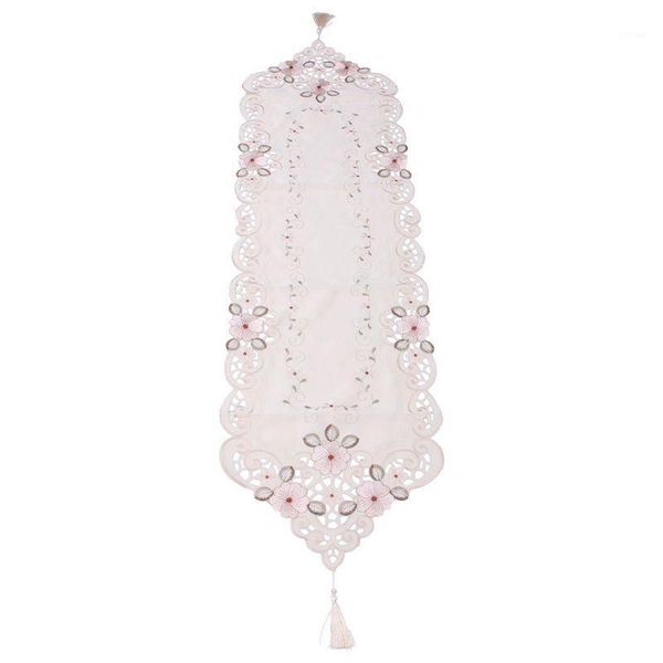 

table skirt runner embroidered floral cloth pattern:#2 flower size:40x150cm1