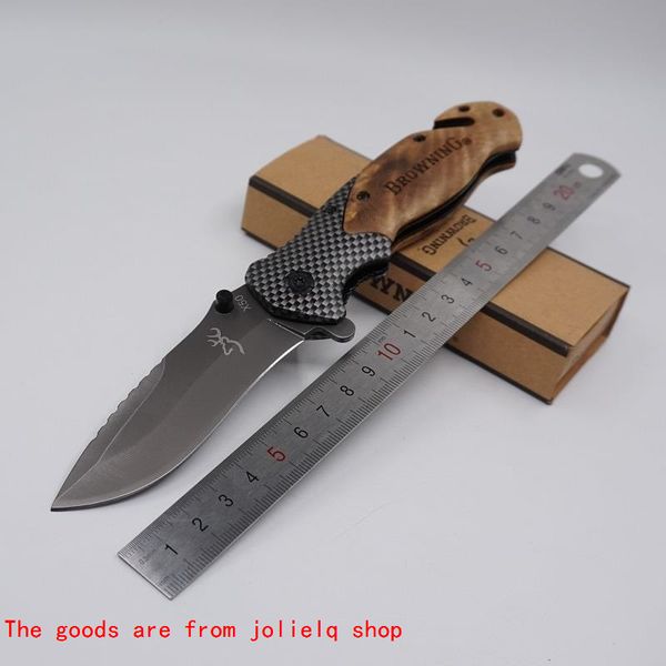 

x50 folding outdoor knife knife pocket tactical browning 440c steel blade wood handle survival knives hunting camping fishing qynf qk7ub