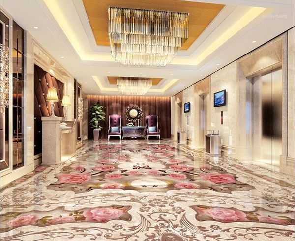

[self-adhesive] 3d floor tile flower 102391 floor wallpaper mural wall print decal wall murals1
