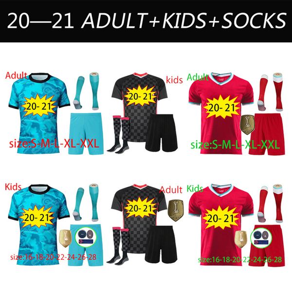 

2020 мохамед салах фитино футбол джерси футбол робертсон virgil mane keita miller henderson whult + kids kit размер; 16-2xl, Black;yellow