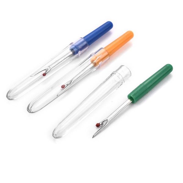 

sewing notions & tools 4pcs/set thread cutter seam ripper cross stitch sharp stitches removed tool safe plastic handle craft random color, Black