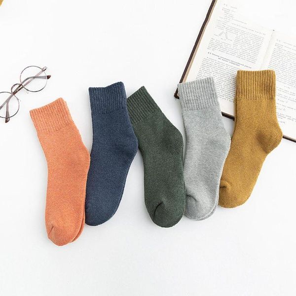 

sports socks 5pairs thermal winter warm thick work gift for women clothing accesories breathable ski1, Black