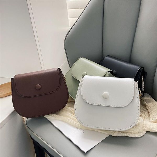 

cross body style women's bag half round flip messenger