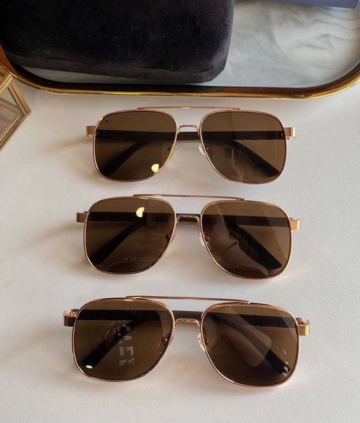 

gold/brown fashion pilot sunglasses 0422 brown lens glasses mens fashion sunglasses sonnenbrille with case, White;black