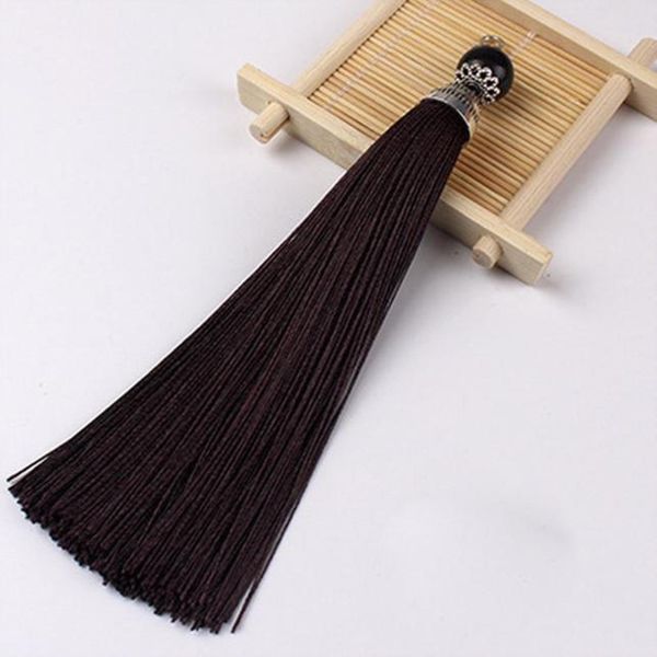 

5pcs round end caps silk tassels 7cm earrings charm polyester satin tassels for diy jewelry making lobster clasp tassel pendant h sqcyve