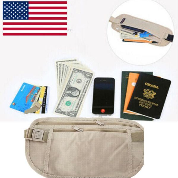 

waist bag men women travel waist pouch for passport shopping money belt bag hidden security wallet gifts1