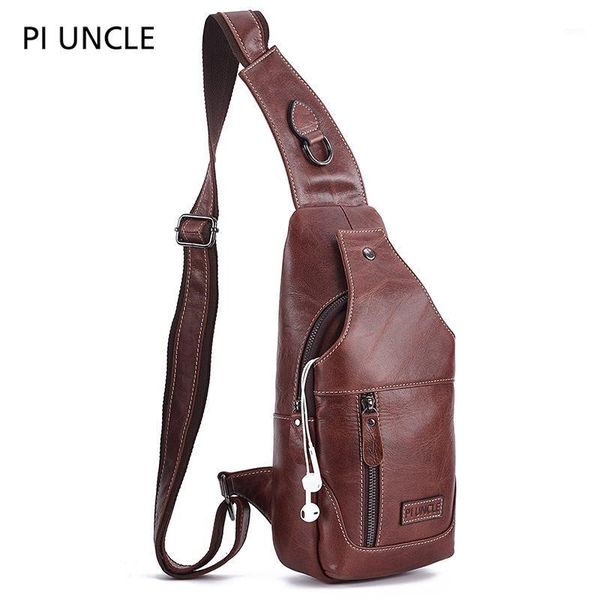 

pi uncle genuine cowhide leather casual shoulder bags crossbody bag sling bags soft chest new trendy1