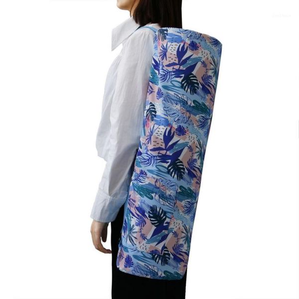 

yoga mat storage bag printed zipper drawstring bags carrier organization tool with strapsym1