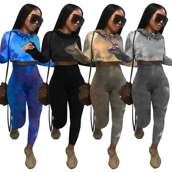 

women outfits casual sweatsuit hoodies 2 piece set long sleeve crop bodycon pants sports jogger suits casual sportswear 3758, White