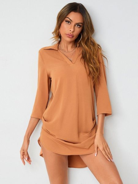 

solid ruched high low dress j2i0#, Black;gray