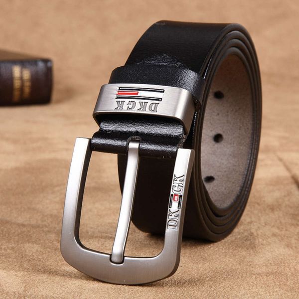 

high men leather jeans quality genuine strap business waistband adjustable buckle designer belts male fashion black belt, Black;brown