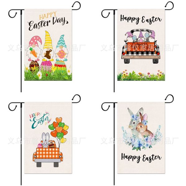 

multi style gardens flags rabbit print banners easter festival decoration car love heart printing garden flag 5 5xya p2