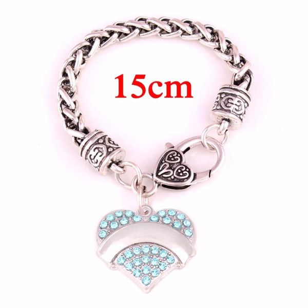 

charm bracelets heart diy jewelry any name can be personalise carved crystal smooth carving 15cm wheat chain, Golden;silver