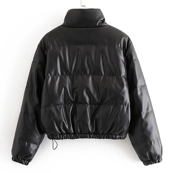 

katoon black fat women's kraag hn fashion jackets short stand learn pu ladies agong winter women elegant parka xgnkt