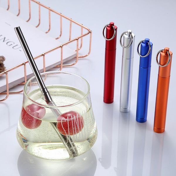 

telescopic straw reusable drinking straw 304 stainless straws stainless steel with cleaner brush for mugs wmtymz petsyard