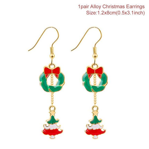 

рождественский подарок рождественские декор новый год 2021 рождественские серьги санта-клаус снеговик снежинки украшения рождественский деко