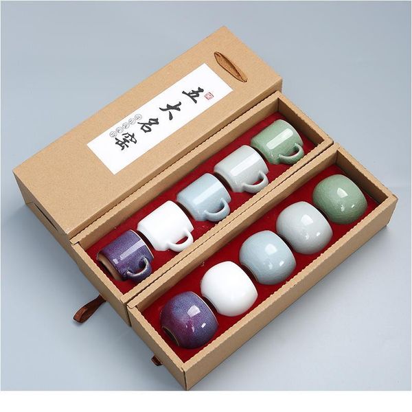 

5pcs 50ml-100ml master cup ceramic drinkware teaware chinese kungfu tea set teacup sake cups small tea bowls decor sqcubv