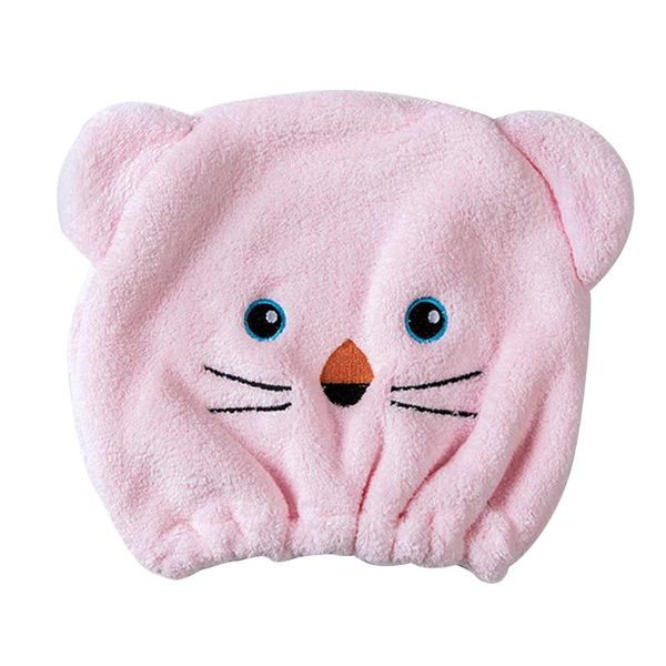 

shower caps bath super absorbent cute cap polyester hat towels cartoon hair wrapped home thicken soft quickly dry elastic