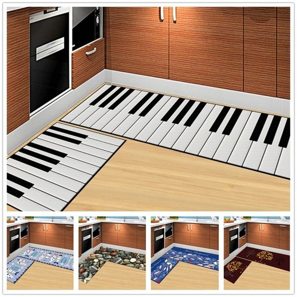 Piyano Keys 3D Karikatür Taş Paspas Oturma Odası Halı Mutfak Kilim Banyo Paspaslar Açık Çocuk Çocuk Yatak Odası Halı Ev Kullanımı 201212