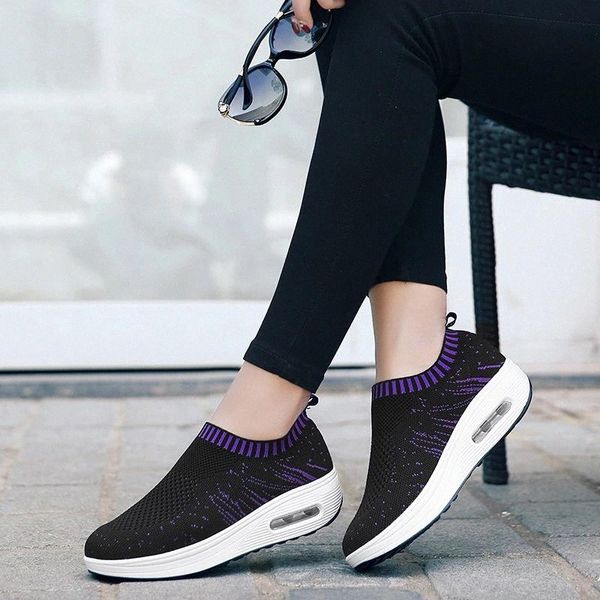 

women sneakers fashion shoes casual sneakers knitted vulcanized shoes female trainers tenis feminino 2020 plus size #w45w
