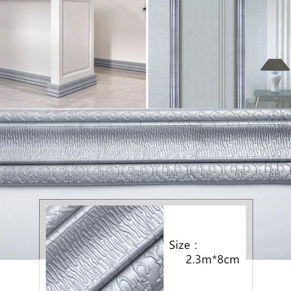 

self-adhesive three-dimensional wall edging strip border waterproof wall sticker foam frame strip home living room decoration