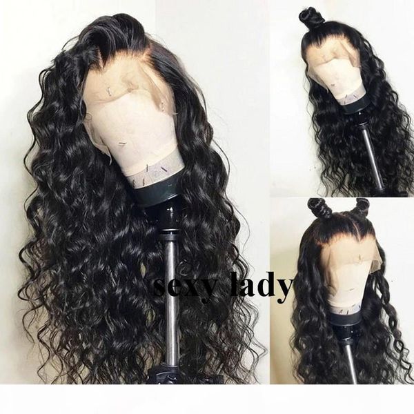 

180density deep loose wave black brown burgundy wig pre plucked with baby hair brazilian full lace front wigs synthetic hair for black women