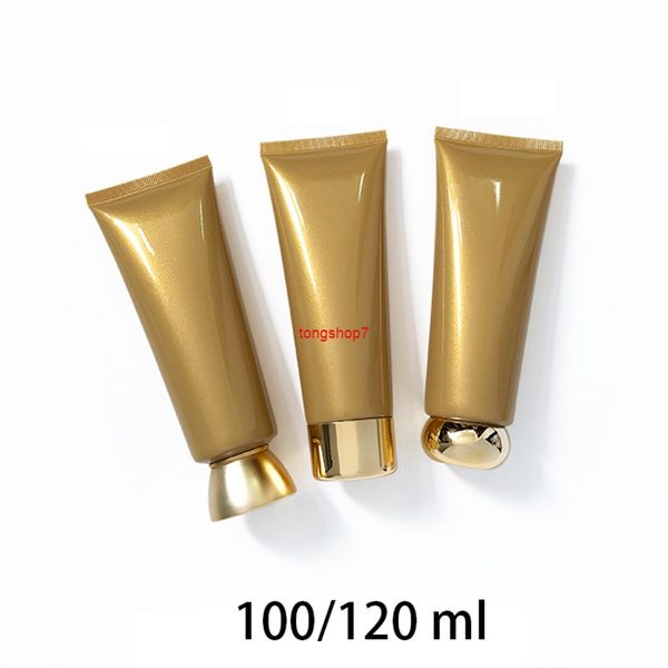 100g 120g Vazio Container Cosmético Pérola Garrafa de Plástico de Ouro 100ml 120ml Lotion Hand Tube Aloe Creme Embalagem Grátis Shippingshipping