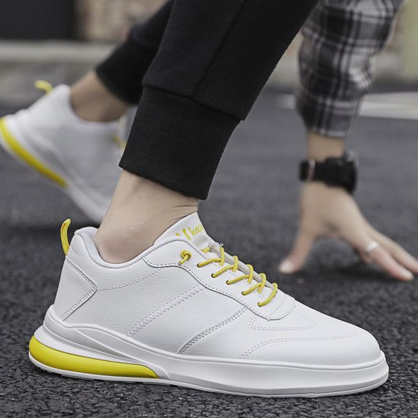 

four seasons casual korean small white trend versatile board autumn and winter men's breathable shoes c1212, Black;white