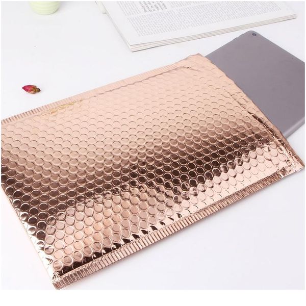 

10pcs holographic metallic bubble mailer gift packaging glamour colorful silver shades foil cushion padded shipping e jllohn