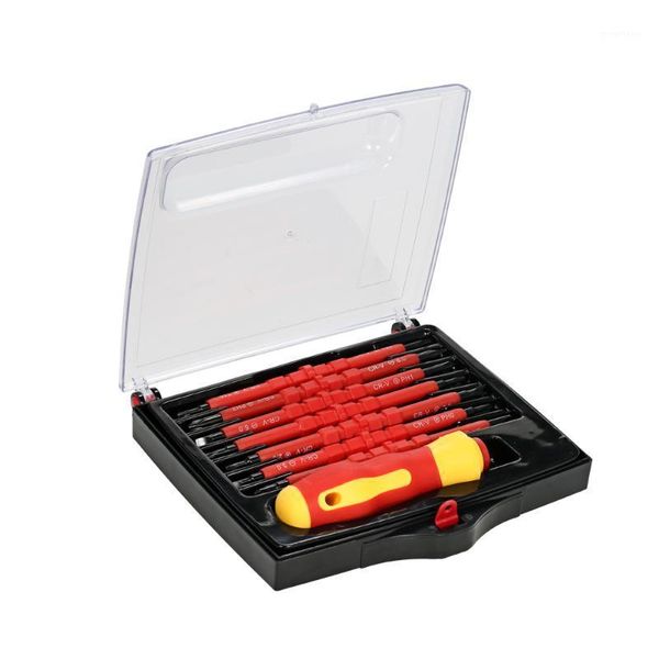 

7 in 1 1000v changeable insulated screwdrivers set multitul + magnetic slotted bits electrician repair tools1