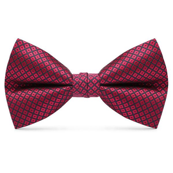 

bow ties designer brand wine red plaid bowtie for men korean style fashion groom wedding suit butterfly tie gift box, Black;gray