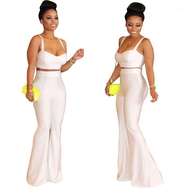 

two piece set women 2 outfits crop pants summer clothes 2020 pieces sets female1 dress, White