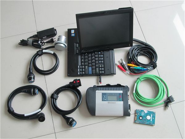 Para MB Car Caminhão de diagnóstico Tool X200T Laptop 4G Utilizou Computer Plus MB Star C4 SD Connect Compact 4 V2023.09 HDD Completo