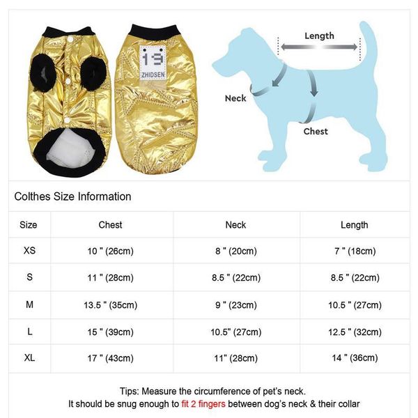 

warm dog coat waterproof winter pet dog jacket french bulldog chihuahua clothes vest for small medium dogs pug puppy cat sqczyp