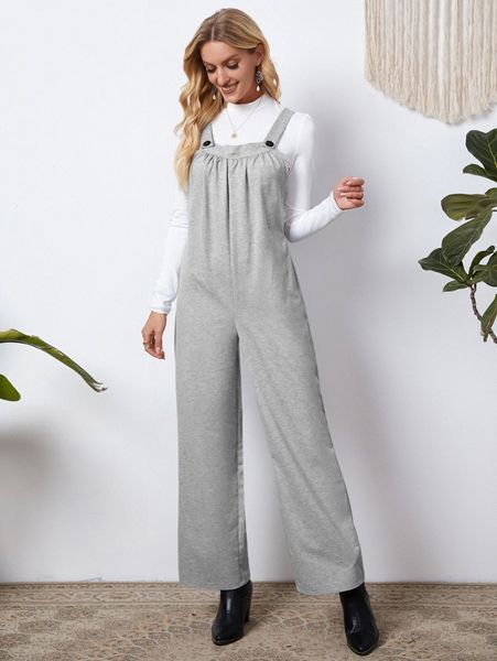 

emery rose ruched wide leg overalls without tee u8wk#, White